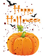 Happy Halloween, Halloween Scary Spooky Pumpkin Transparent Graphic Design  Digital Art by Mounir Khalfouf
