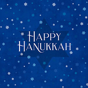 Happy Hanukkah Stars- Art by Linda Woods Mixed Media by Linda Woods Happy Hanukkah Stars- Art by Linda Woods Mixed Media by Linda Woods