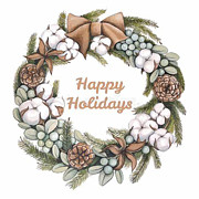Happy Holidays v15 Digital Art by Robert Banach