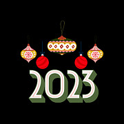 Happy New Year 2023 Digital Art by Shop sHIRTS