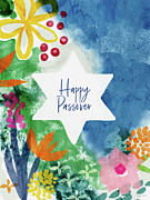 Happy Passover Blooms- Art by Linda Woods Painting by Linda Woods