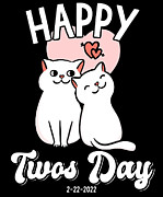 Happy Twosday Palindrome 2-22-2022 Digital Art by Flippin Sweet Gear