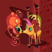 Happy Unicorn Digital Art by Alan Bodner