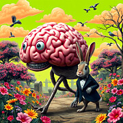 Hare Brain Digital Art by Steve Mitchell Hare Brain Digital Art by Steve Mitchell