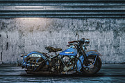 Harley Knucklehead Blue Photograph by Ryan Smith