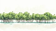 Harmonious Blend - Mangrove Forest Art Painting by Lourry Legarde Harmonious Blend - Mangrove Forest Art Painting by Lourry Legarde