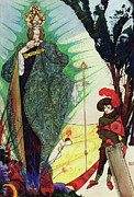 Harry Clarke illustrations for Andersen's Fairy Tales 1916 - Kai and the Snow Queen Drawing by Harry Clarke