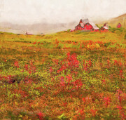 Hatcher Pass Lodge Autumn Painting Painting by Dan Sproul