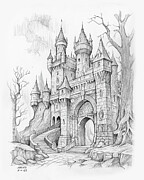 Haunted Castle 01MAR25 Drawing by Greg Joens