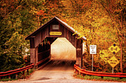 Haunted History and Autumn Beauty Emily's Covered Bridge Photograph by Jeff Folger
