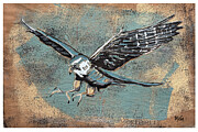 Hawk in Flight Painting by Clara Sue Beym Hawk in Flight Painting by Clara Sue Beym