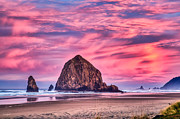 Haystack Rock- first light Photograph by Bruce Block