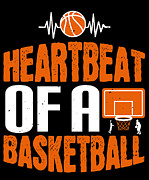 Heartbeat of a basketball Digital Art by Jacob Zelazny
