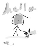 Hello Digital Art by Ashley Rice