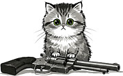 Hello Kitten Digital Art by Jonas Luis