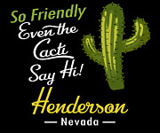 Henderson Nevada Funny Vintage Cactus Digital Art by Flo Karp