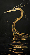 Heron Art Painting by Lourry Legarde Heron Art Painting by Lourry Legarde