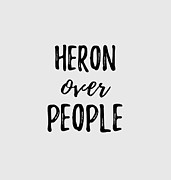 Heron Over People Digital Art by Jeff Creation