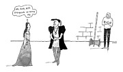 He's Breaking Up With Me Drawing by Liana Finck