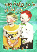 Hey Sally You're Holding a Snake Painting by Jo Potocki
