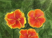 Hibiscus Three Painting by Lisa Neuman
