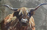 Highland Cow Painting by Lisa Burlinson