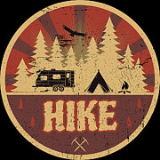 Hike Propaganda Hiking Nature Outdoor Camping Digital Art by Mister Tee