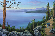 Hiking The Rubicon Trail Painting by Darice Machel McGuire