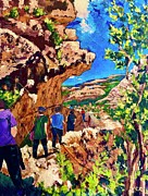 Hiking time Painting by Ray Khalife