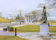 Historic Plymouth waterfront in December  Photograph by Janice Drew