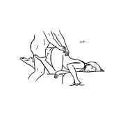 Hold Down Drawing by Vie Charnelle