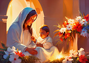 Holy Family AI V Digital Art by Munir Alawi