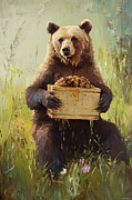 Honey Bear Painting by Tina LeCour Honey Bear Painting by Tina LeCour