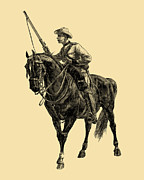 Horse With Soldier Digital Art by Madame Memento
