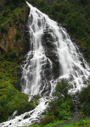 Horsetail Falls Alaska Ethereal Cascades Photograph by Dan Sproul