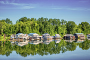 House boats on the channel Photograph by Loyd Towe Photography House boats on the channel Photograph by Loyd Towe Photography