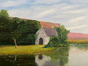 House by the river Painting by Anubha Agrawal House by the river Painting by Anubha Agrawal