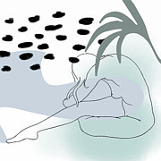 Huge collection of nudity line art, female form art prints, female form line print set, No 03 Drawing by Mounir Khalfouf