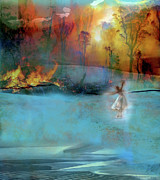 Humans on Ice No 1 Mixed Media by Zsanan Studio