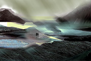 Humans on Ice No. 4 Mixed Media by Zsanan Studio