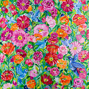 Hummingbird Garden Painting by Beth Ann Scott