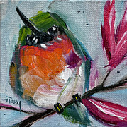 Hummingbird on a Magnolia Branch Painting by Roxy Rich Hummingbird on a Magnolia Branch Painting by Roxy Rich