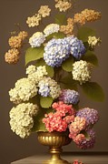 Hydrangea Tower Digital Art by Sterling and Thorn