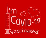 I am Covid-19 Vaccinated with Hearts Photograph by Iris Richardson