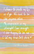 I AM ENOUGH Inspirational Quote Art Digital Art by Patricia Awapara