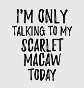 I Am Only Talking To My Scarlet Macaw Today Digital Art by Jeff Creation