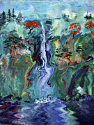 I Dream of Multnomah Falls Painting by Laura Iverson
