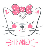 I Farted Funny Cat Digital Art by Flippin Sweet Gear