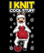 I Knit Cool Stuff - Sheep Wool Knitting Digital Art by Mister Tee