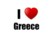 I Love Greece Digital Art by Jeff Creation